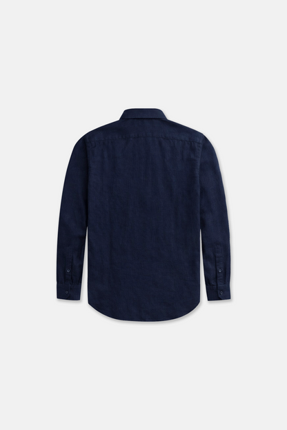 "Midnight Navy" Linen Shirt