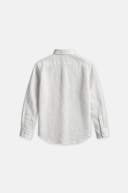 "Pearl White" Linen Shirt