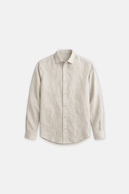 "Biscotte Beige" Linen Shirt