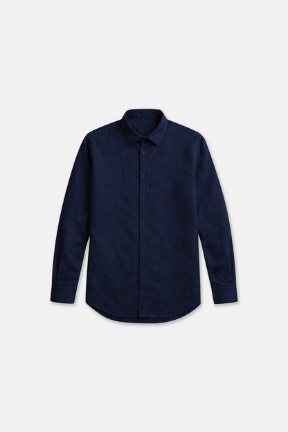 "Midnight Navy" Linen Shirt