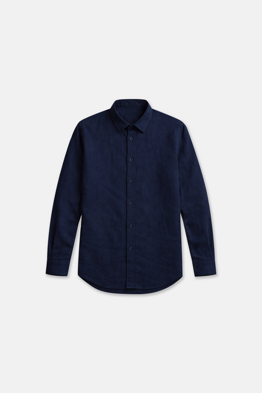 "Midnight Indigo" Linen Shirt
