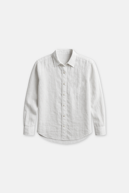 "Pearl White" Linen Shirt